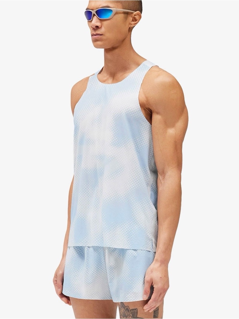Represent 247 Ultra Singket Light Blue Men's Performance Tank Top Large NEW